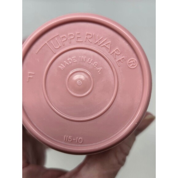 VINTAGE TUPPERWARE SET OF 4 TALL TUMBLERS DUSTY ROSE PINK 12 OZ DRINKWARE 1990S - Picture 5 of 12